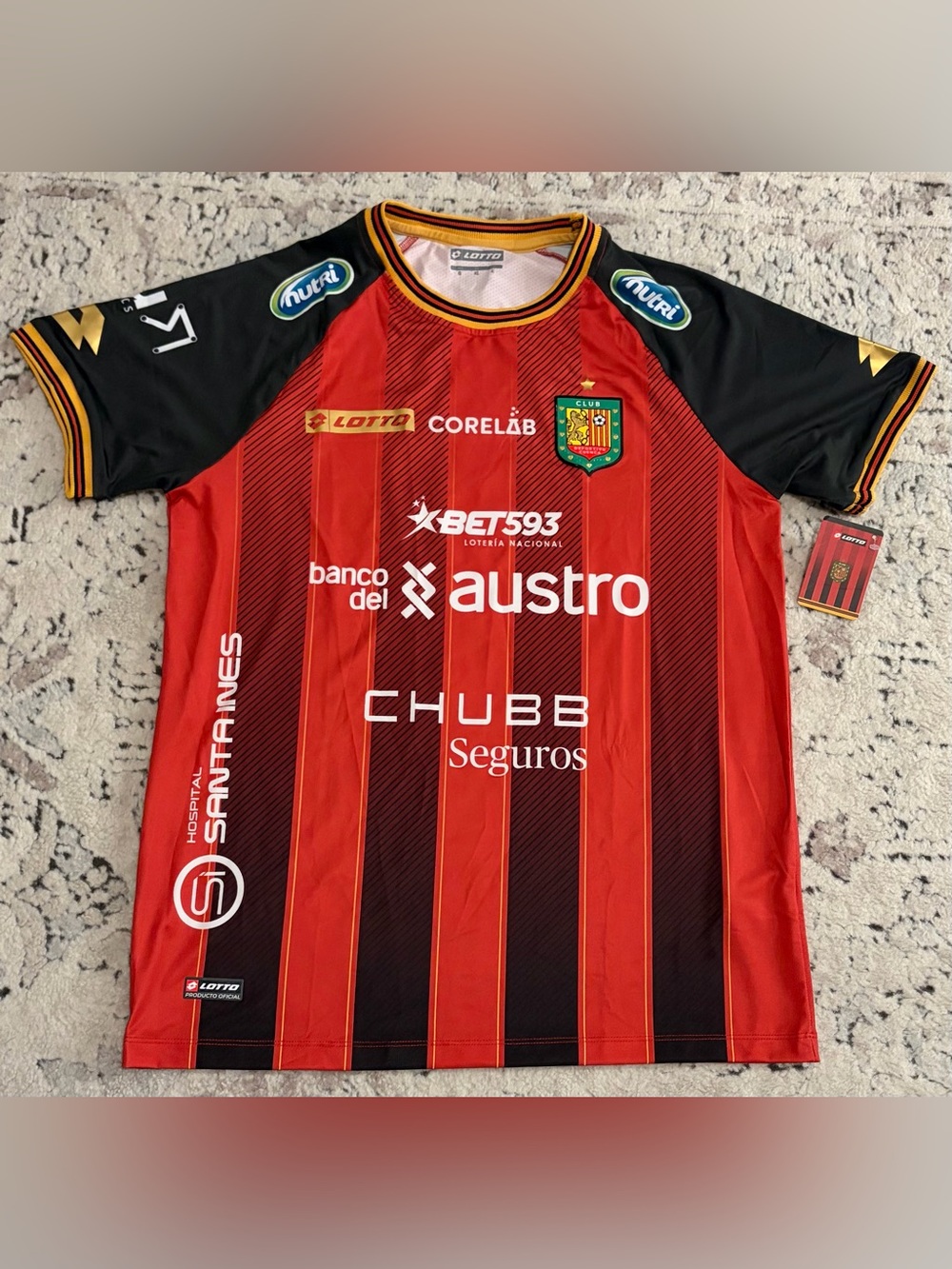 Lotto Authentic Deportivo Cuenca Ecuador Soccer Jersey Men’s Sz: Large